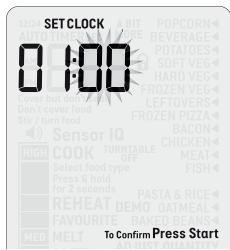 BREVILLE BMO850 - SETTING THE CLOCK - 12 OR 24-HOUR CLOCK DISPLAY - 8