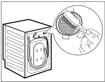 ELECTROLUX EW8F3814BI - Nettoyage du tuyau d'arrivée d'eau et du filtré de la vanne - 3
