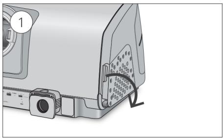 ResMed AirCurve 10 ST-A - To replace the air filter: - 1