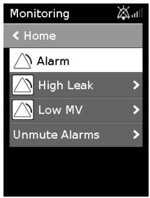 ResMed AirCurve 10 ST-A - Viewing the alarms - 1
