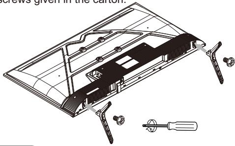 RCA TC-LE43K-AN2401 - Attach the Table Stands - 1