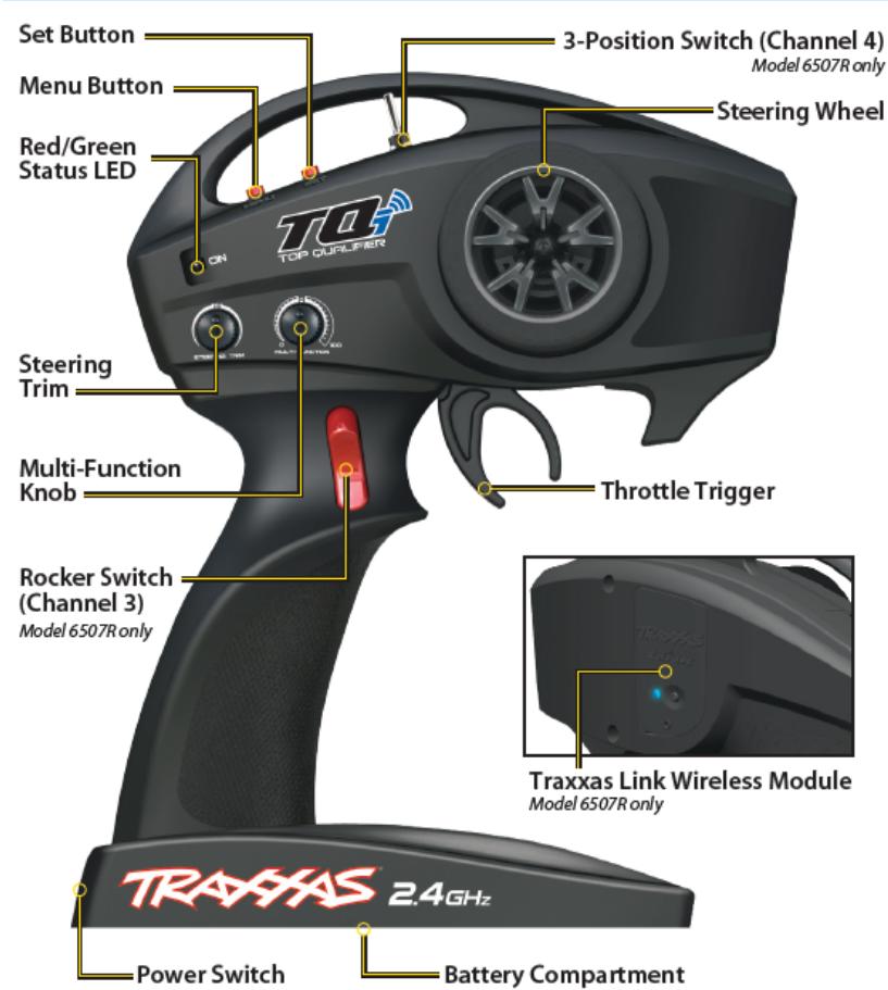 Traxxas 6509R - 6528B-01MLBT, 6529B-01MLBT, 6530B-01MLBT-TQi 2.4GHz High Output Radio system - 1