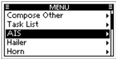 ICOM M510BB - Using the AIS list screen - 1