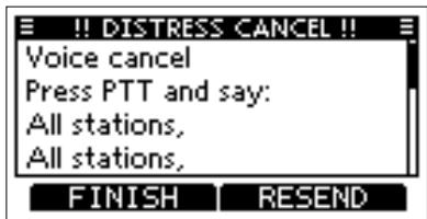 ICOM M510BB - Distress Cancel call - 3