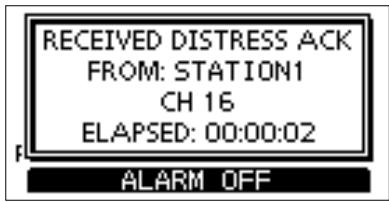 ICOM M510BB - When a Distress acknowledgment is received: - 1