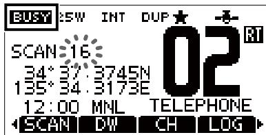 ICOM M510BB - Starting a scan (Except for the NLD version) - 3