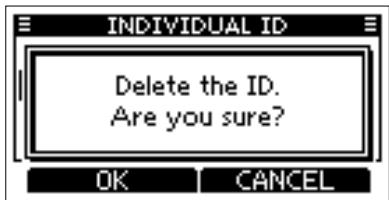 ICOM M510BB - Deleting an entered ID - 2