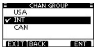 ICOM M510BB - Selecting the Channel group - 1