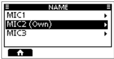 ICOM M510BB - Editing a controller name - 1