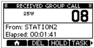 ICOM M510BB - Activating the held DSC task - 3