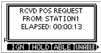ICOM M510BB - When a Position Request call is received: - 2