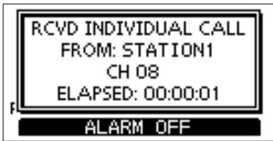 ICOM M510BB - When an Individual call is received: - 1