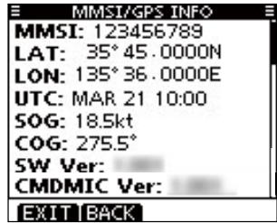 ICOM M510BB - MMSI/GPS Information - 1