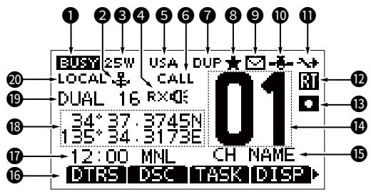 ICOM M510BB - Function Display (INFO screen) - 1
