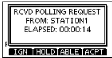 ICOM M510BB - Sending a Polling Reply call - 2