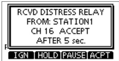 ICOM M510BB - Receiving a Distress Relay call - 2