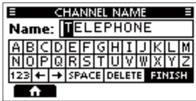ICOM M510BB - ■ Editing a channel name - 1