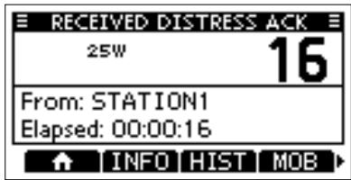 ICOM M510BB - When a Distress acknowledgment is received: - 2