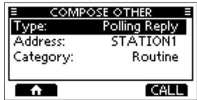 ICOM M510BB - Sending a Polling Reply call - 4