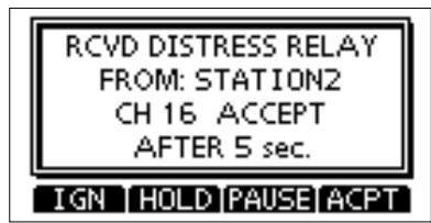 ICOM M510BB - Sending a Distress Relay acknowledgment (For only the USA version) - 2