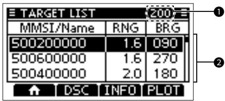 ICOM M510BB - Target/Friends List screen - 1