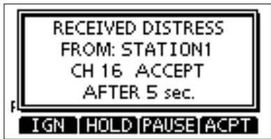 ICOM M510BB - When a Distress call is received: - 2