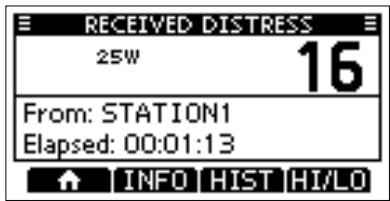 ICOM M510 - When a Distress call is received: - 3