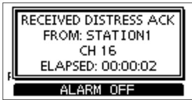 ICOM M510 - When a Distress acknowledgment is received: - 1