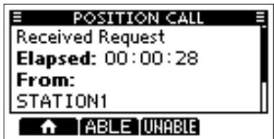 ICOM M510 - When a Position Request call is received: - 3