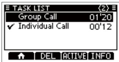 ICOM M510 - ◇ Activating the held DSC task - 2