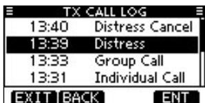 ICOM M510 - Transmitted Call Log - 1