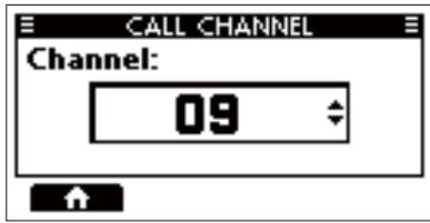 ICOM M510 - ■ Setting the Call channel - 1