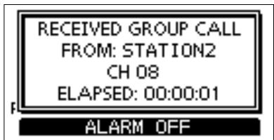 ICOM M510 - When an All Ships call is received: - 1