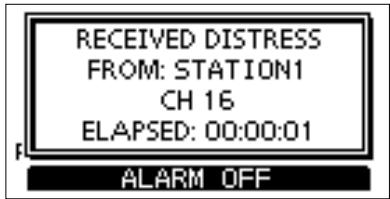 ICOM M510 - When a Distress call is received: - 1
