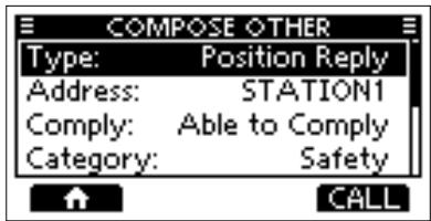ICOM M510 - When a Position Request call is received: - 4