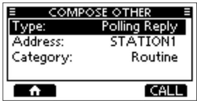 ICOM M510 - ◇ Sending a Polling Reply call - 4