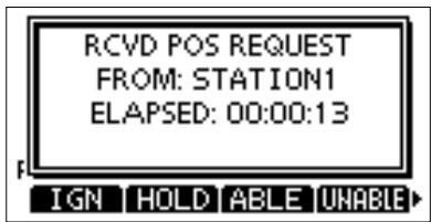 ICOM M510 - When a Position Request call is received: - 2