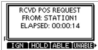 ICOM M510 - ◇ Sending a Position Reply call - 2