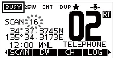 ICOM M510 - ■ Starting a scan (Except for the NLD version) - 3