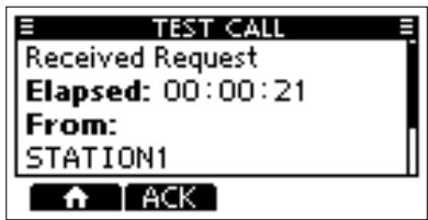 ICOM M510 - ◇ Sending a Test Acknowledgment - 2