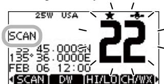 ICOM M510 - Starting a scan - 1
