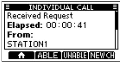 ICOM M510 - ◇ Sending an Individual Acknowledgment - 2