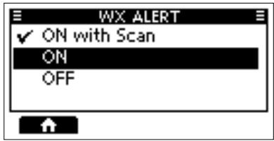 ICOM M510 - ◇ Setting the Weather Alert - 1