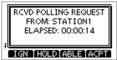 ICOM M510 - ◇ Sending a Polling Reply call - 2