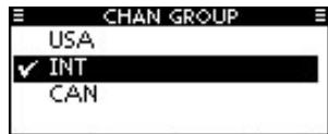 ICOM M510 - ◇ Selecting the Channel group - 1