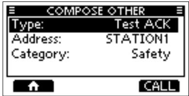 ICOM M510 - When a Test call is received: - 5