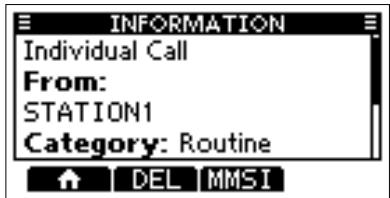 ICOM M510 - ◇ Received DSC Log - 2