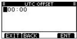 ICOM M510 - ◇ UTC Offset - 1