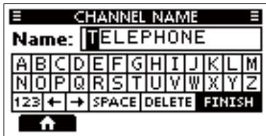 ICOM M510 - ■ Editing a channel name - 1