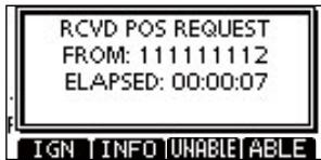 ICOM M510 - ◇ Receiving a Position Request Call - 1